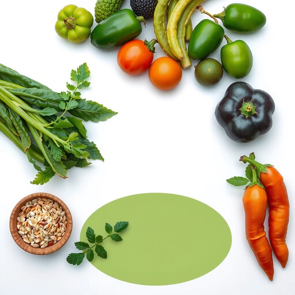 Fresh vegetables and healthy nutrition background