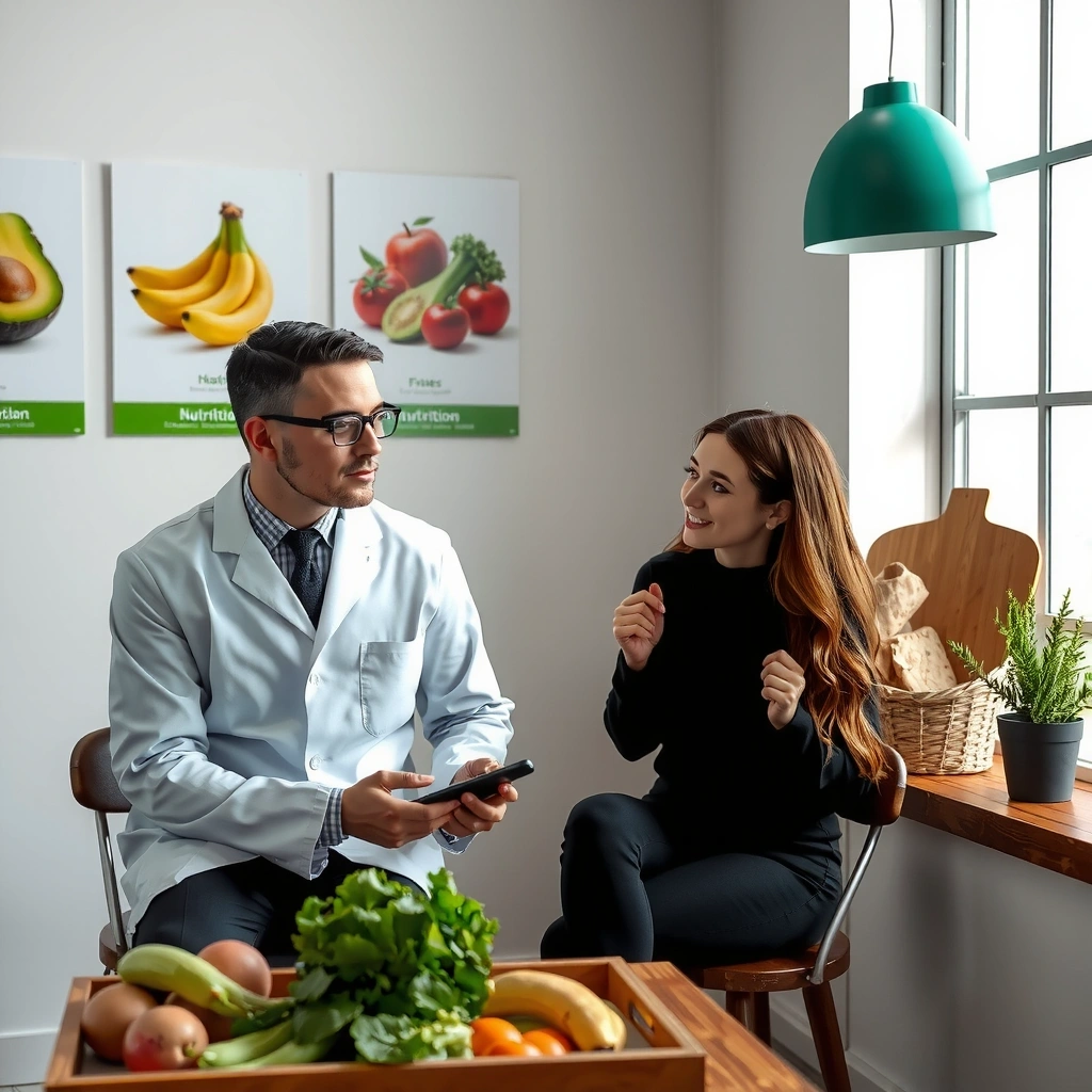 Nutritionniste professionnelle en consultation